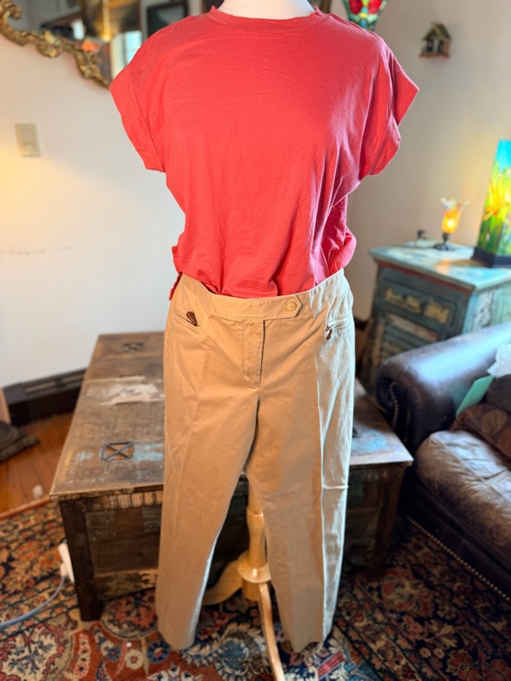 Talbots Beige Straight-Leg Women's Pants